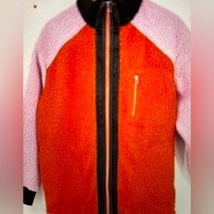 STAUD oversized Sherpa colorful women’s jacket XS.